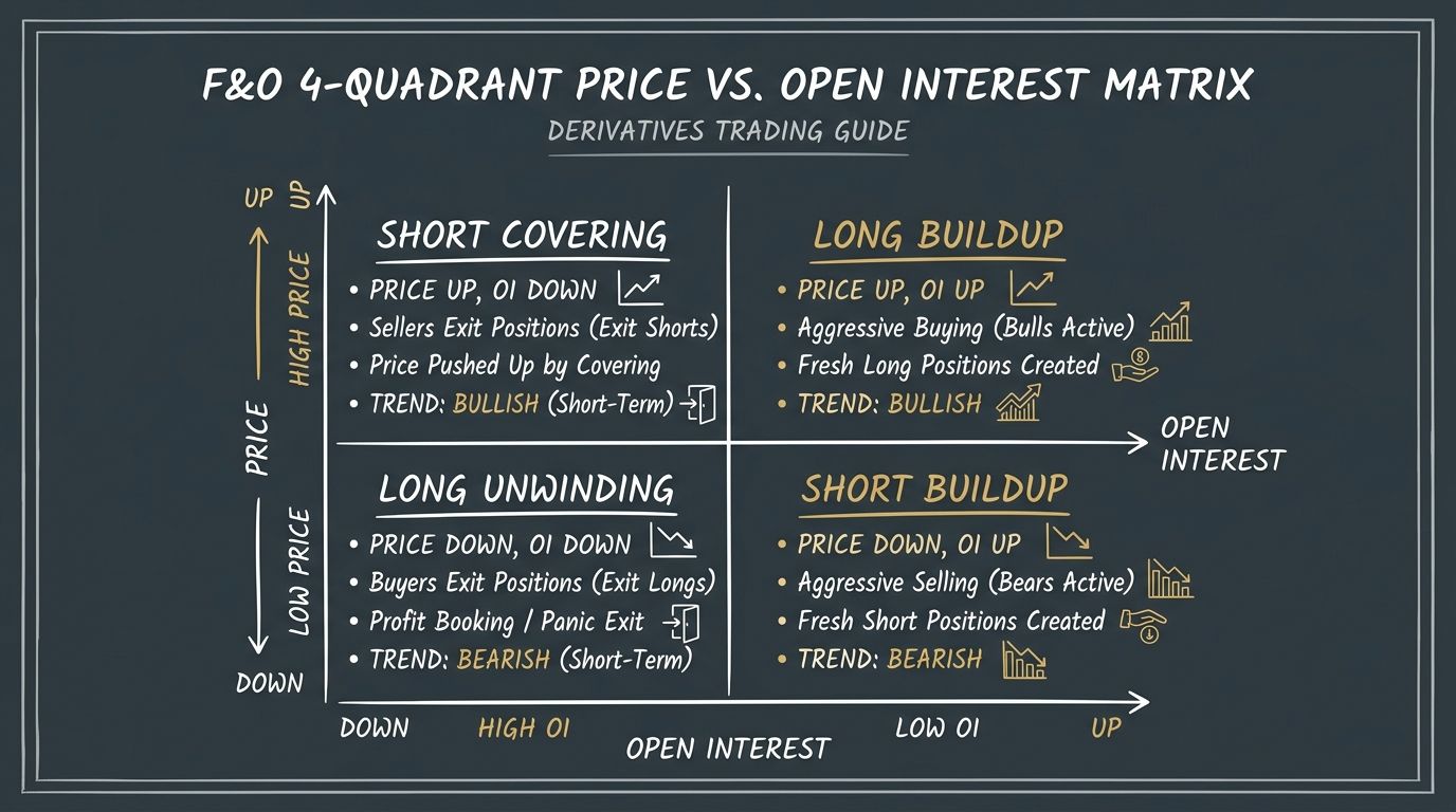 How to Identify Long Buildup in F&O Stocks: The Price vs OI Matrix